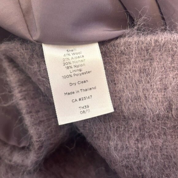 Talbots Skirt Petite 8 Purple Wool Alpaca Mohair Nylon Straight Zip Back Lined - Picture 4 of 4